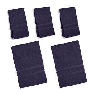 2 + 3 GRAPE-color Charter Club Elite 100% Hygro Cotton Bath Towels + Hand Towels